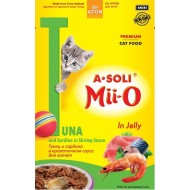 A-Soli Mii-o д/котят Тунец и сардина в креветочном соусе 80гр пауч
