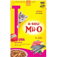 A-Soli Mii-oд/котят Тунец с анчоусом в желе 80гр пауч