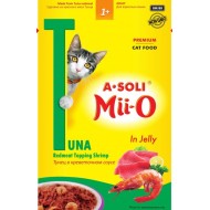 A-Soli Mii-o д/кошек Красное мясо тунца в креветочном соусе 80гр пауч
