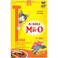 A-Soli Mii-o д/кошек Тунец с анчоусом в сырном соусе в желе 80гр пауч