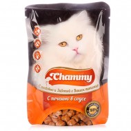 Chammy д/кошек с печенью в соусе 85гр пауч 1/25