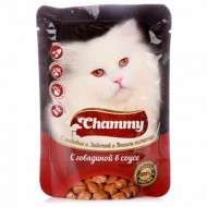 Chammy д/кошек с курицей в соусе 85гр пауч