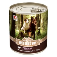 Breeder's way консервы для собак Телятина с ягненком ж/б 750гр 1/9