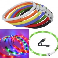 Ошейник USB-СВЕТ силикон, стандарт 1,5*65см