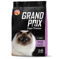 GRAND PRIX Hairball Control д/кошек выведения шерсти с индейкой 8 кг