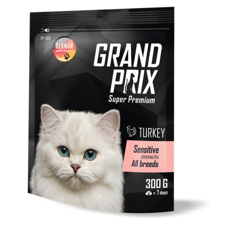 GRAND PRIX Sensitive д/привередливых кошек с индейкой 0.3 кг