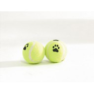 Beeztees игрушка д/собак "Мячик теннисный с отпечатками лап" желтый 6,5см 625594