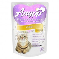 Амурр 100гр желе Курица д/кошек 1/24
