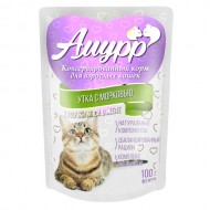 Амурр 100гр желе Утка с морковью д/кошек 1/24