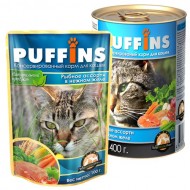 Puffins picnic 85гр желе Рыбное ассорти д/кошек 1/26