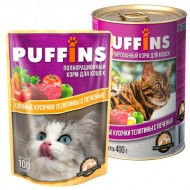 Puffins picnic 85гр соус Телятина с печенью д/кошек 1/26