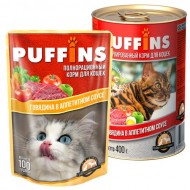 Puffins picnic 85гр соус Говядина д/кошек 1/26