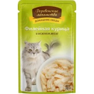 Филейная курица в нежном желе пауч 70гр Деревенские лакомства (74500615)