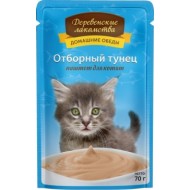д/котят Отборный тунец паштет пауч 70гр Деревенские лакомства (74500660)