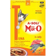 A-Soli Mii-o д/кошек Красное мясо тунца с анчоусом в сырном соусе в желе 80гр пауч