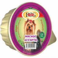 A-Soli Dog д/собак мелких пород ламистер 100гр "Мясное ассорти" паштет 1*20