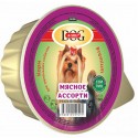 A-Soli Dog д/собак мелких пород ламистер 100гр "Мясное ассорти" паштет 1*20