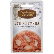 конс. Суп из тунца с лососем и гребешком пауч 35гр Деревенские лакомства (арт 74501193)