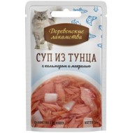 конс. Суп из тунца с кальмаром и макрелью пауч 35гр Деревенские лакомства (арт 74501209)