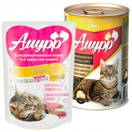 Амурр 400гр желе Курица ж/б д/кошек