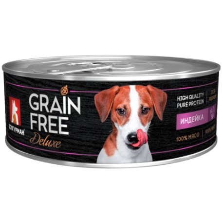 GRAIN FREE д/собак Индейка ж/б 100гр