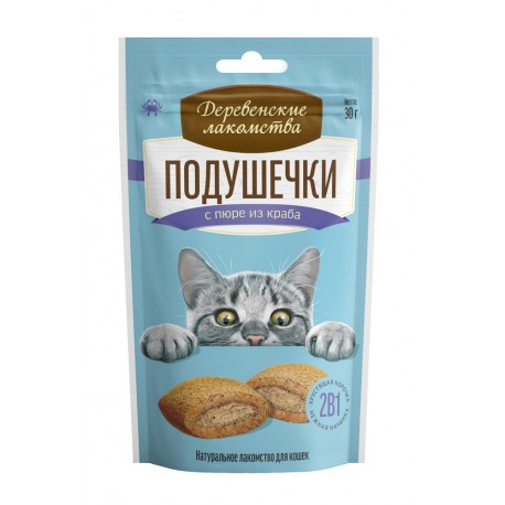 ДЛ Подушечки для кошек с пюре из краба, 30г (арт. 79207798)