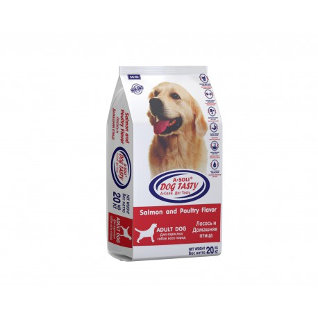 A-Soli Dog TASTY д/собак Лосось и домашняя птица 20кг