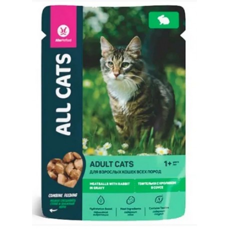All Cats д/к тефтельки с кроликом соусе пауч 85гр 1/28