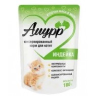 Амурр 100гр желе Индейка д/котят1/24