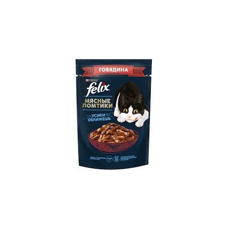 Влажный корм Felix Мясные ломтики, говядина, 75 г