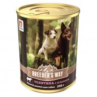 Breeder's way консервы для собак Телятина с ягненком ж/б 350гр 0900