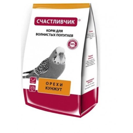 Счастливчик  д/попугаев орех+кунжут 350г*20 1150
