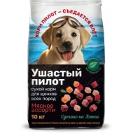 Ушастый пилот д/щенков (мясное ассорти) 10 кг