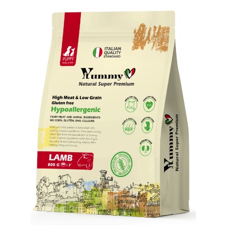 Yummy Linea д/щенков и собак мелких пород с ягненком 0,8 кг (1485)