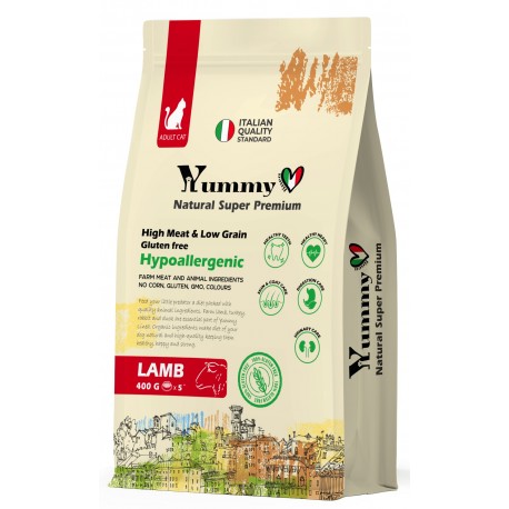Yummy Linea д/кошек с ягненком 0,4 кг (1515)