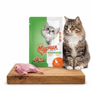 Мурчик д/кошек с кроликом в соусе 75гр пауч 1/35