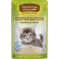 д/котят Отборный цыпленок паштет пауч 70гр Деревенские лакомства (74500653)