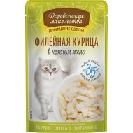 Филейная курица в нежном желе пауч 70гр Деревенские лакомства (74500615)