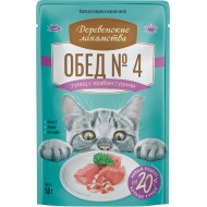 Обед №4 Тунец с крабом пауч 50гр Деревенские лакомства (74501551)