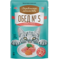 Обед №5 Тунец с икрой пауч 50гр Деревенские лакомства (74501568)