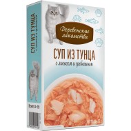 конс. Суп из тунца с лососем и гребешком пауч 35гр Деревенские лакомства (арт 74501193)