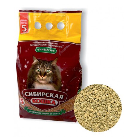 Сибирская кошка напол. Универсал (впитыв) 5 л 1/4шт