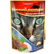 Ночной охотник 100гр. ЖЕЛЕ д/кошек говядина