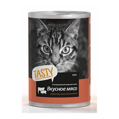 Тasty д/кошек 415г с мясное ассорти в соусе банка