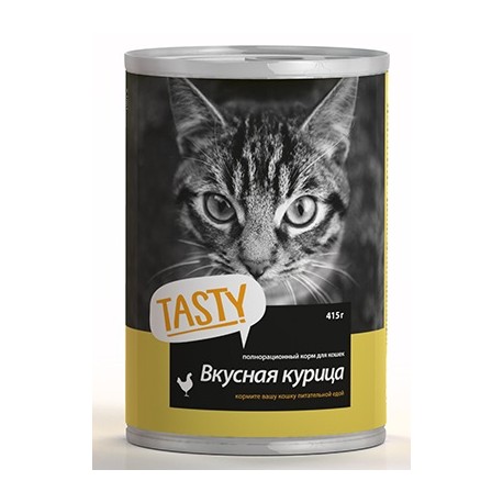 Тasty д/кошек 415г с курицей в соусе банка